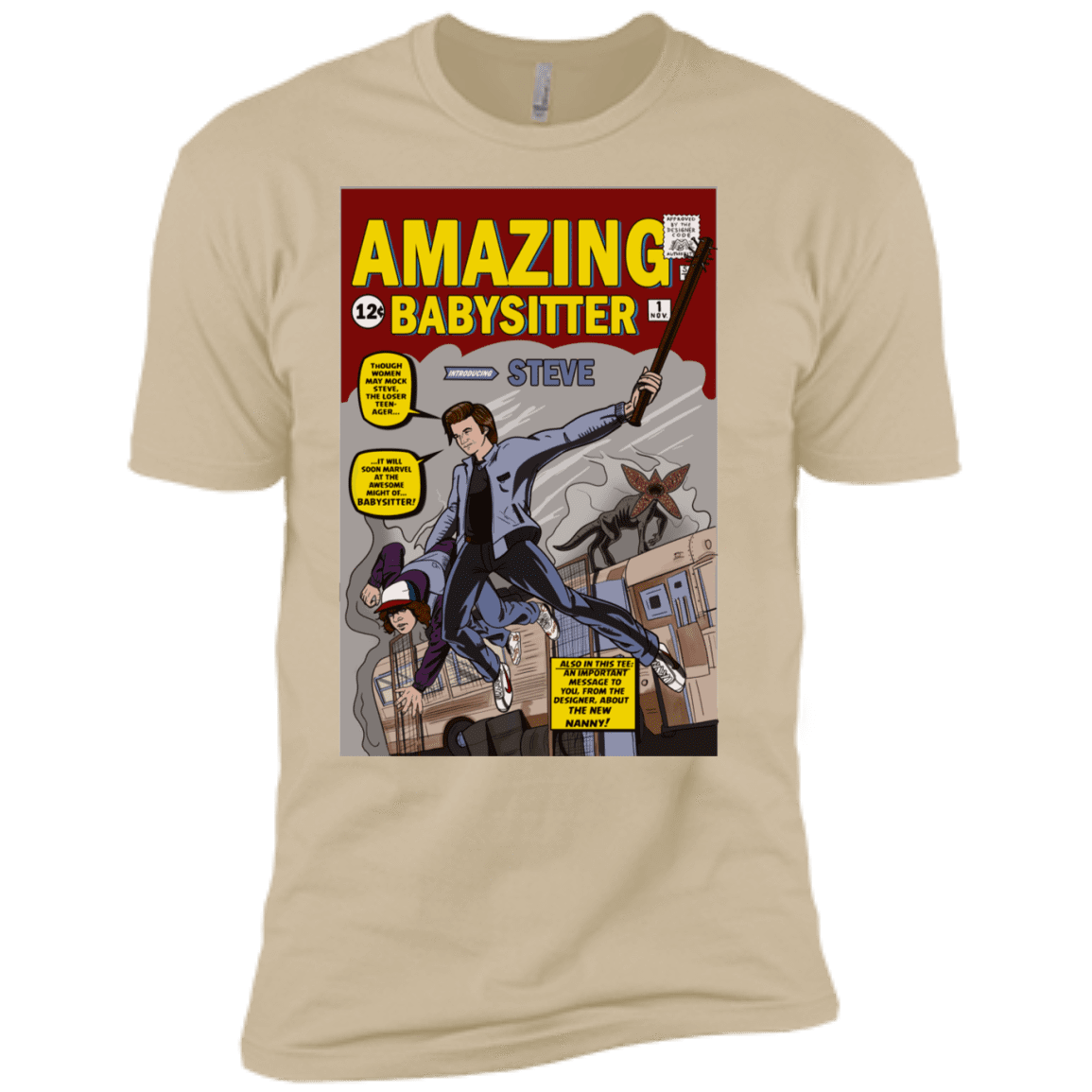 T-Shirts Sand / X-Small The Amazing Babysitter Men's Premium T-Shirt