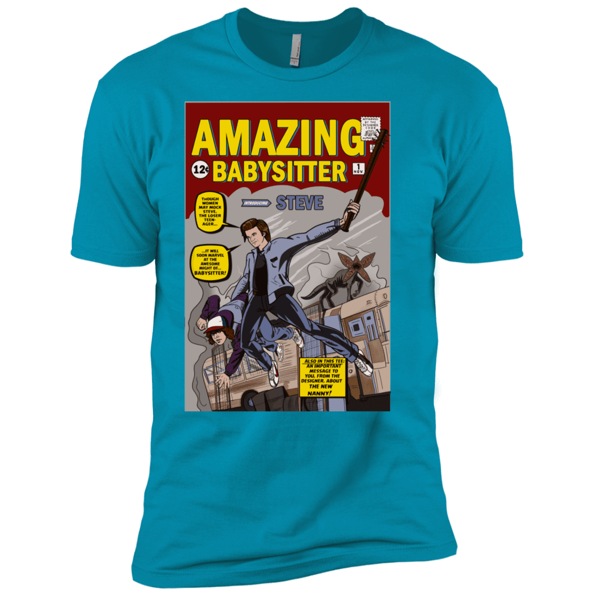 T-Shirts Turquoise / X-Small The Amazing Babysitter Men's Premium T-Shirt