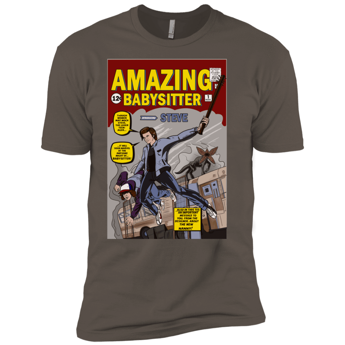 T-Shirts Warm Grey / X-Small The Amazing Babysitter Men's Premium T-Shirt