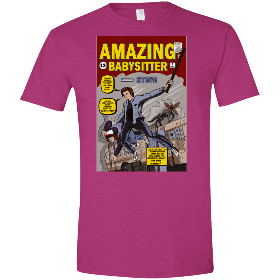 T-Shirts Antique Heliconia / S The Amazing Babysitter Men's Semi-Fitted Softstyle