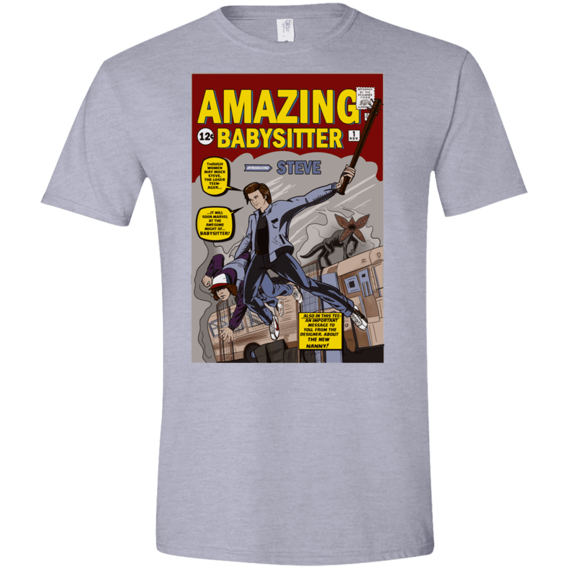 T-Shirts Sport Grey / X-Small The Amazing Babysitter Men's Semi-Fitted Softstyle