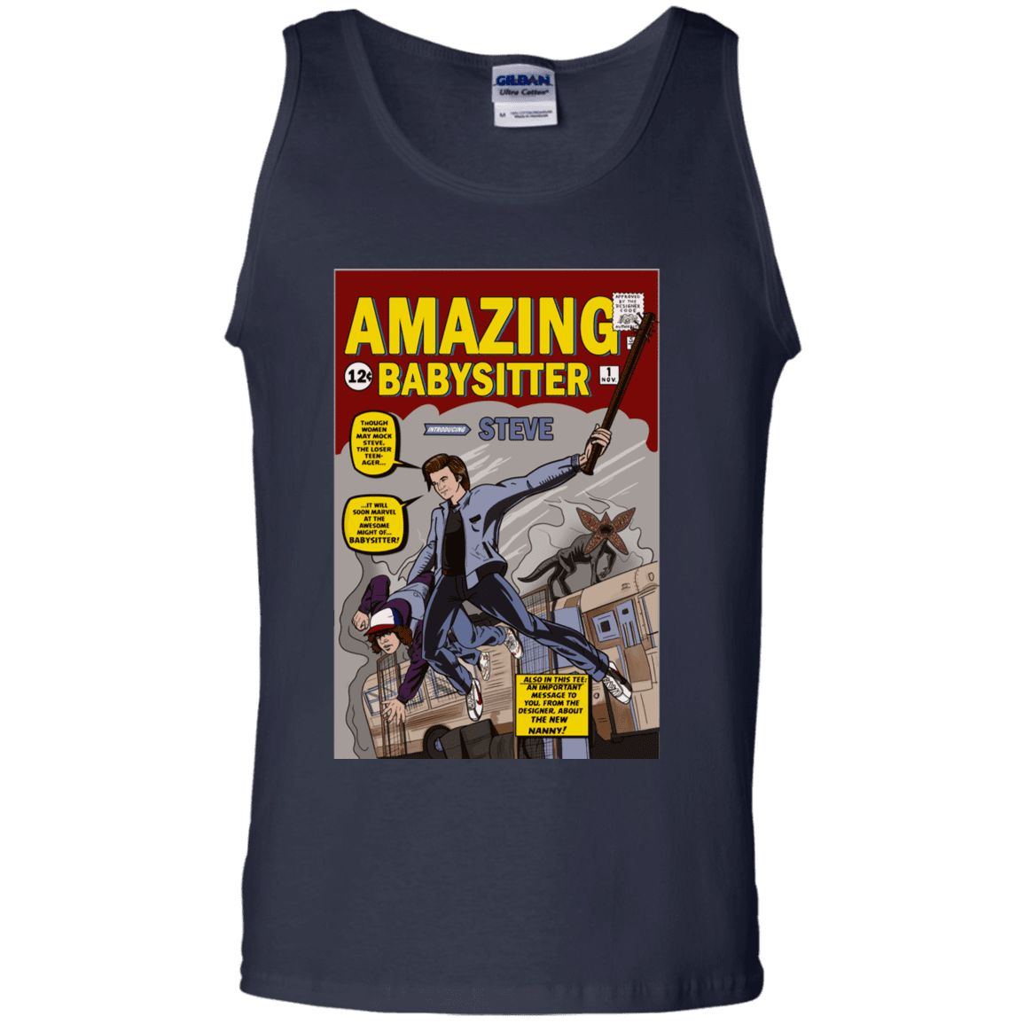 T-Shirts Navy / S The Amazing Babysitter Men's Tank Top