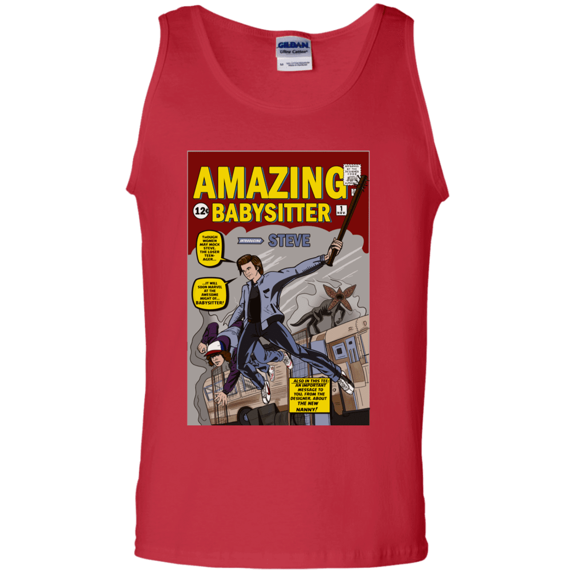 T-Shirts Red / S The Amazing Babysitter Men's Tank Top