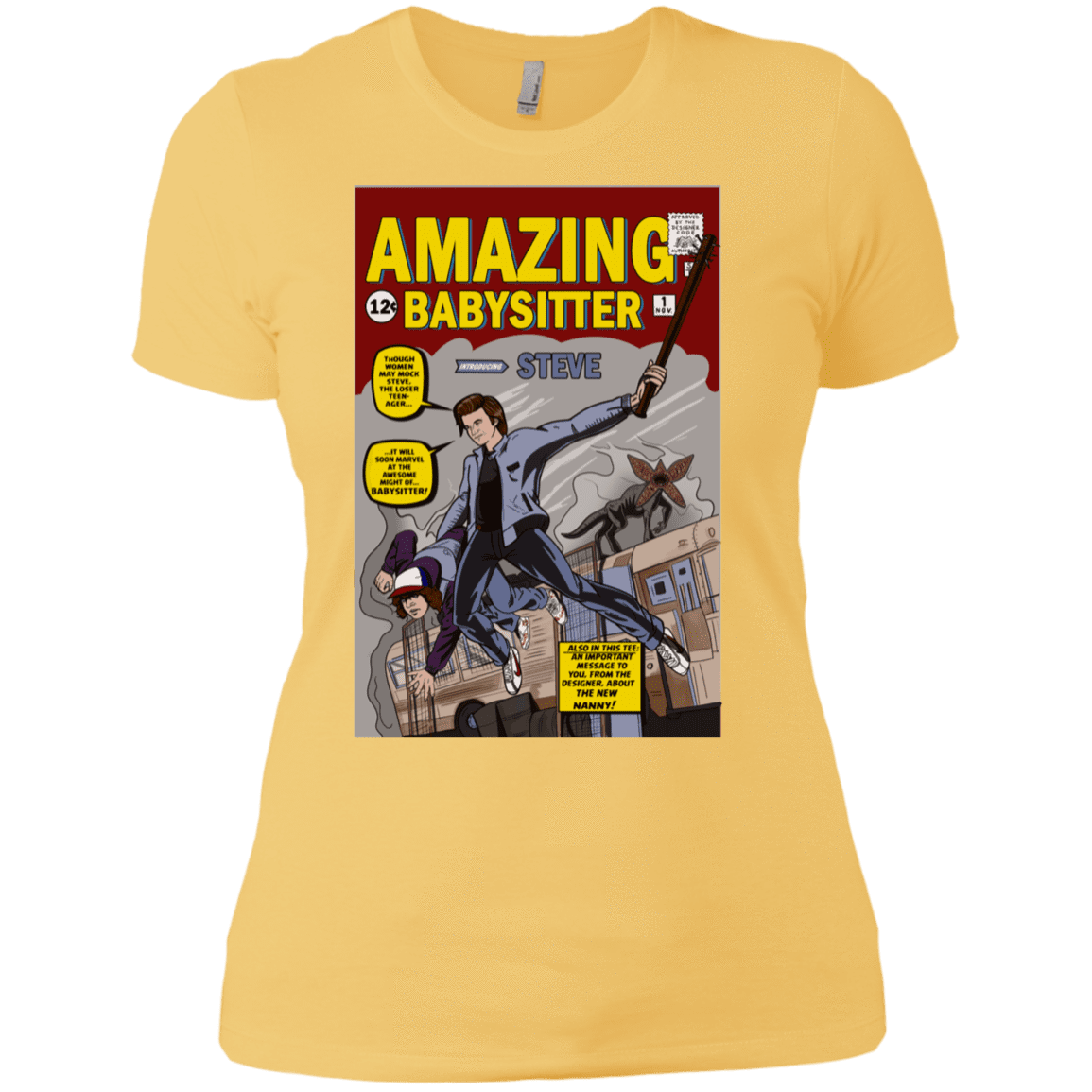 T-Shirts Banana Cream/ / X-Small The Amazing Babysitter Women's Premium T-Shirt