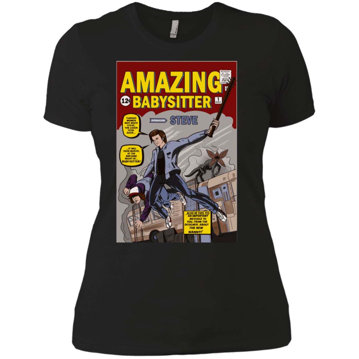 T-Shirts Black / X-Small The Amazing Babysitter Women's Premium T-Shirt