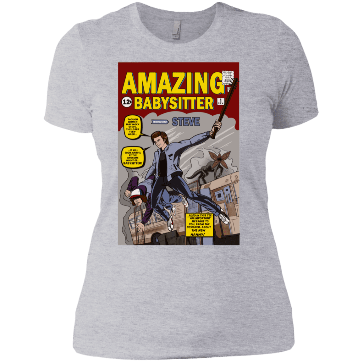 T-Shirts Heather Grey / X-Small The Amazing Babysitter Women's Premium T-Shirt