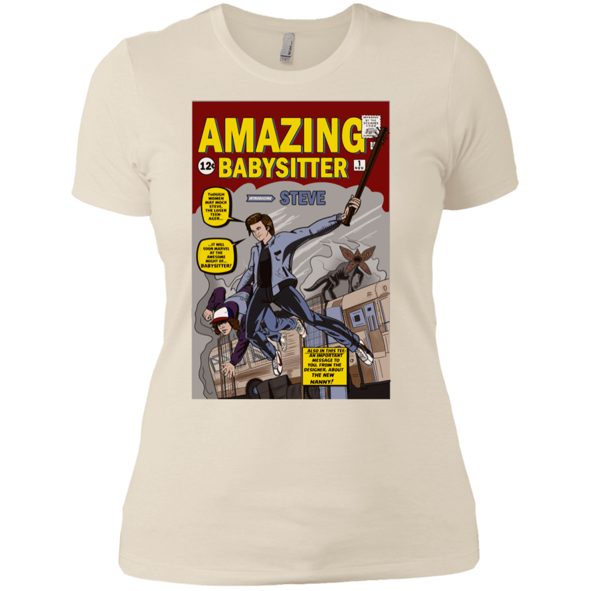 T-Shirts Ivory/ / X-Small The Amazing Babysitter Women's Premium T-Shirt
