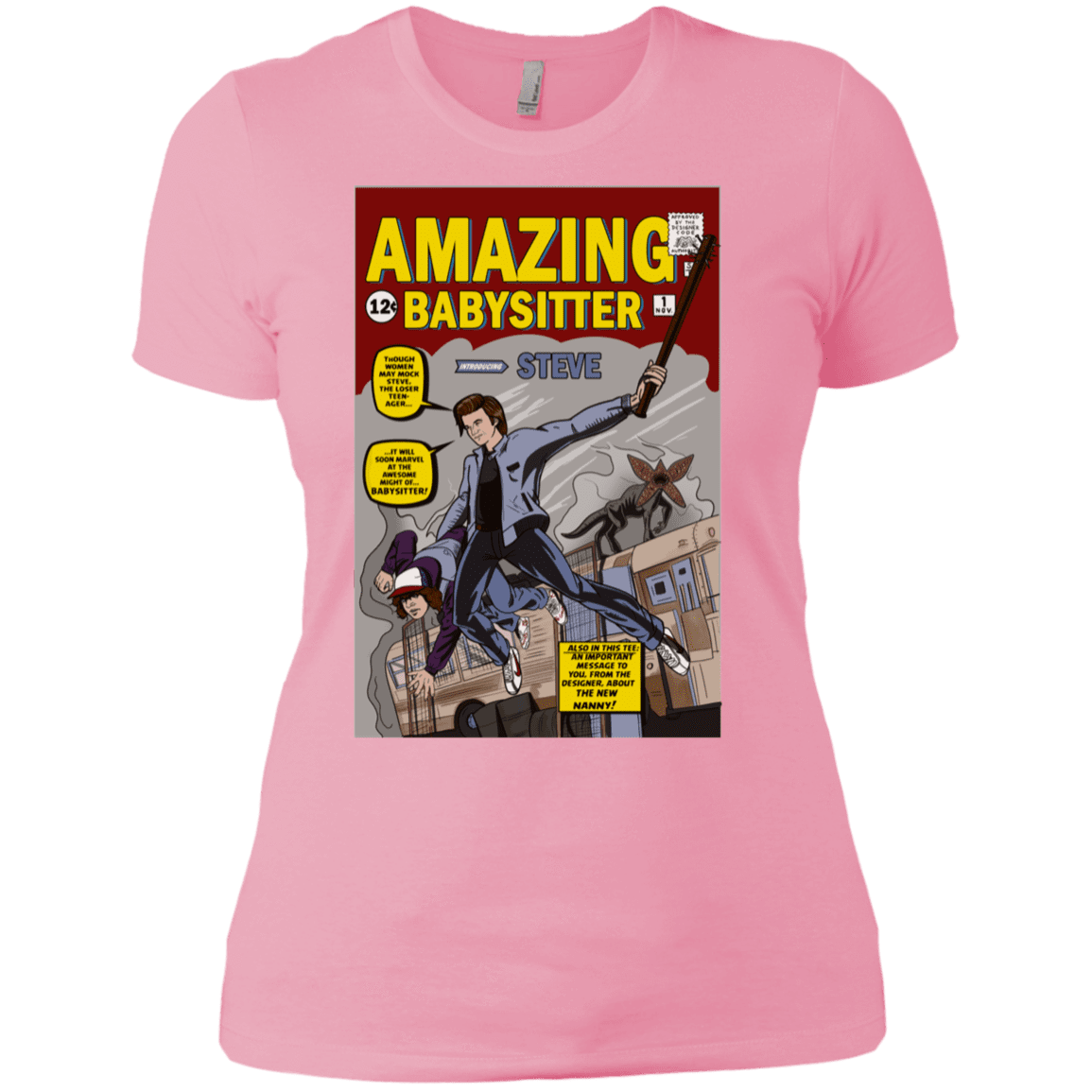 T-Shirts Light Pink / X-Small The Amazing Babysitter Women's Premium T-Shirt