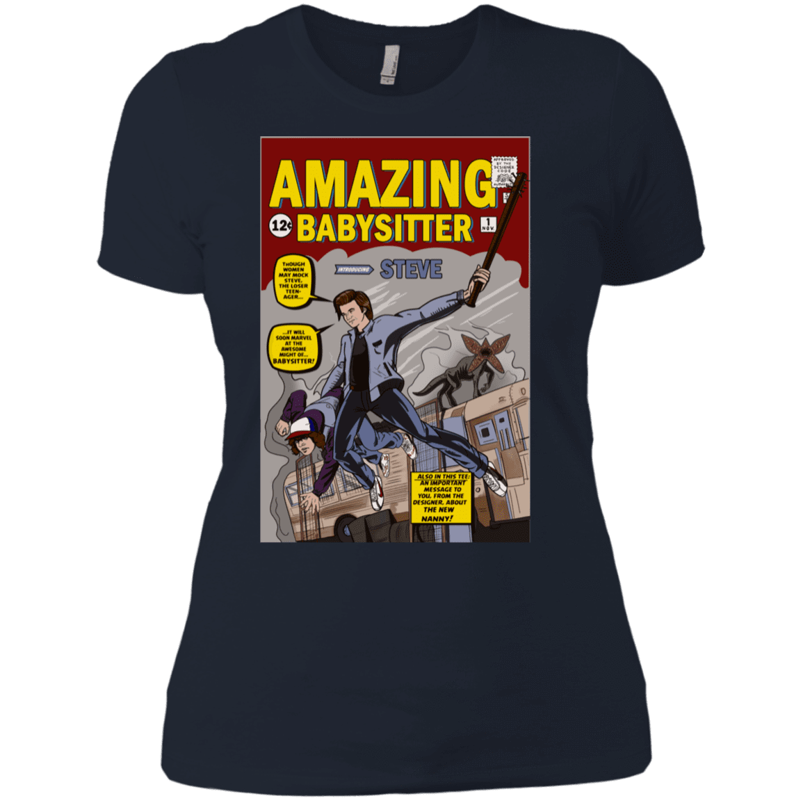 T-Shirts Midnight Navy / X-Small The Amazing Babysitter Women's Premium T-Shirt