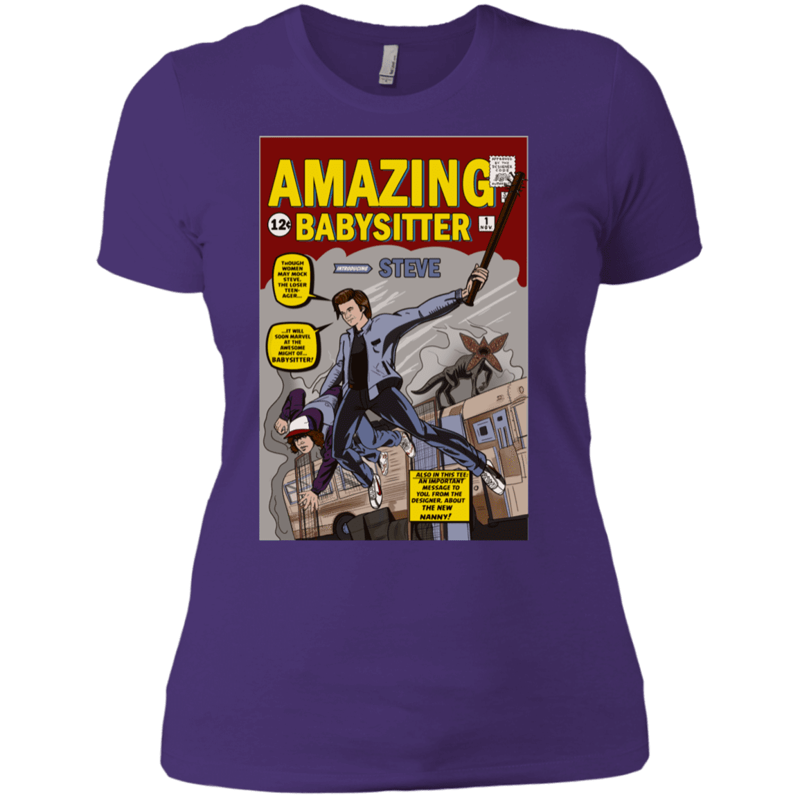 T-Shirts Purple Rush/ / X-Small The Amazing Babysitter Women's Premium T-Shirt