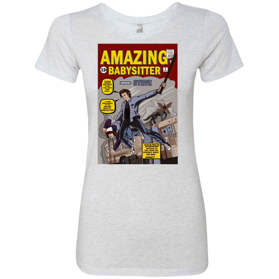 T-Shirts Heather White / S The Amazing Babysitter Women's Triblend T-Shirt