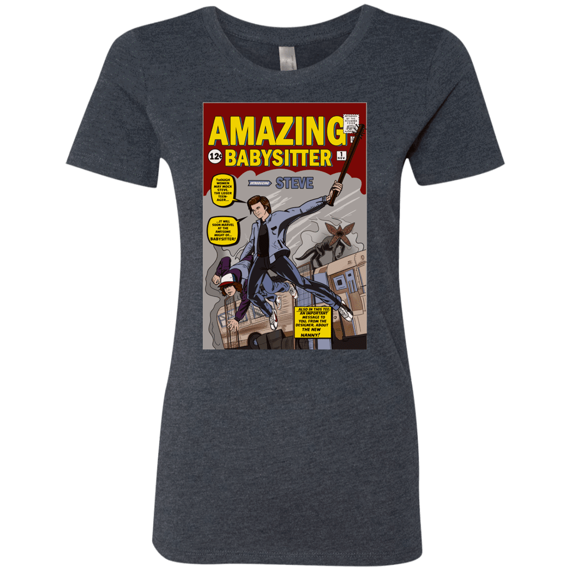 T-Shirts Vintage Navy / S The Amazing Babysitter Women's Triblend T-Shirt