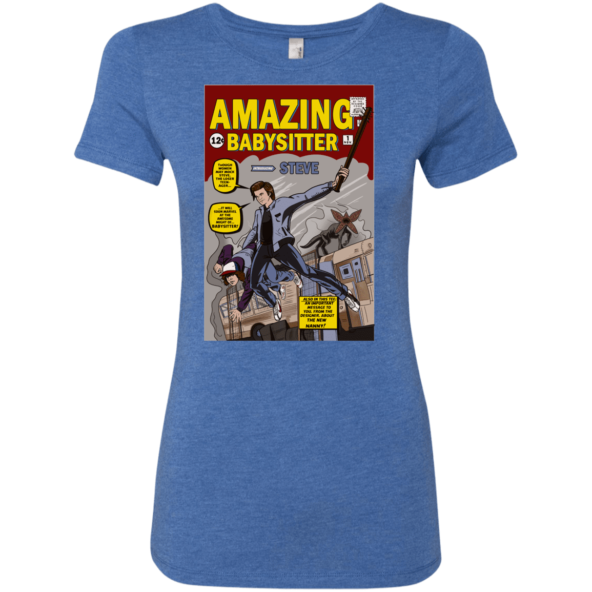 T-Shirts Vintage Royal / S The Amazing Babysitter Women's Triblend T-Shirt