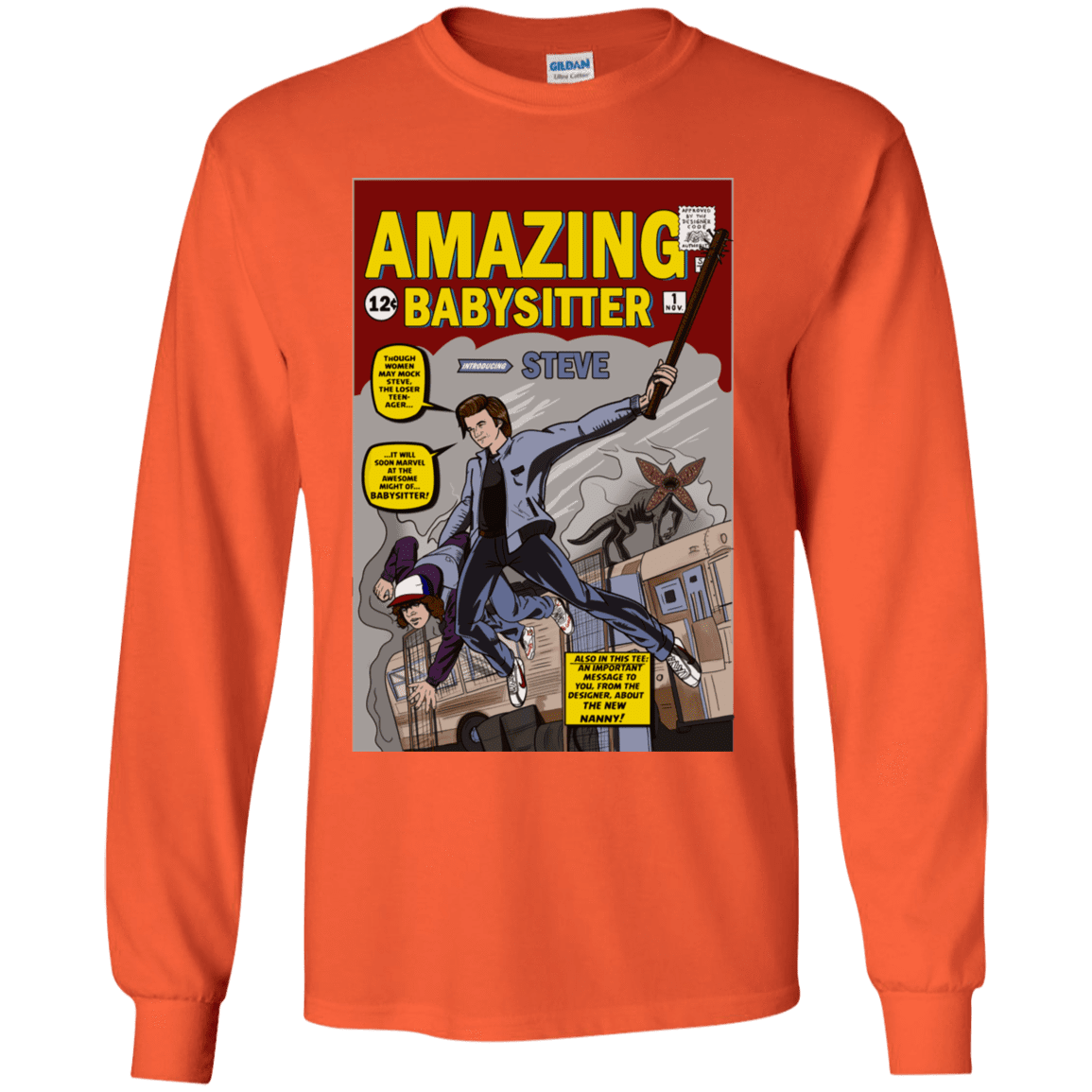 T-Shirts Orange / YS The Amazing Babysitter Youth Long Sleeve T-Shirt