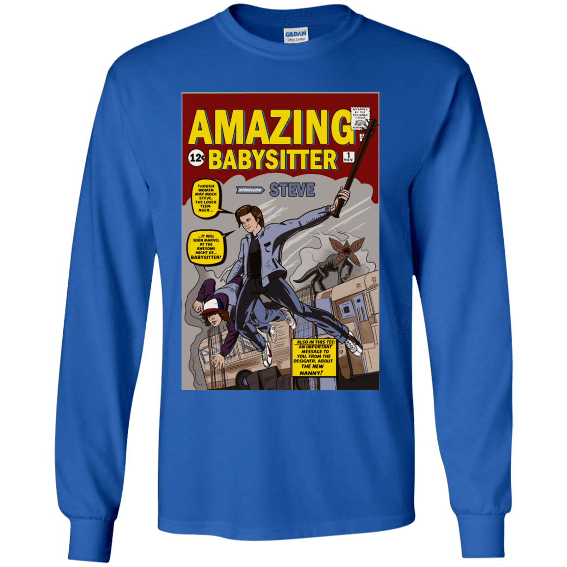 T-Shirts Royal / YS The Amazing Babysitter Youth Long Sleeve T-Shirt