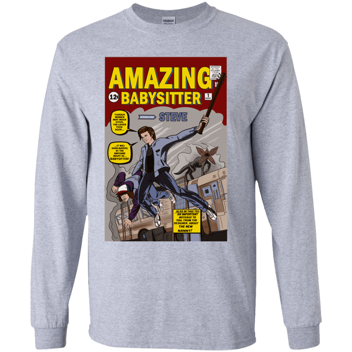 T-Shirts Sport Grey / YS The Amazing Babysitter Youth Long Sleeve T-Shirt