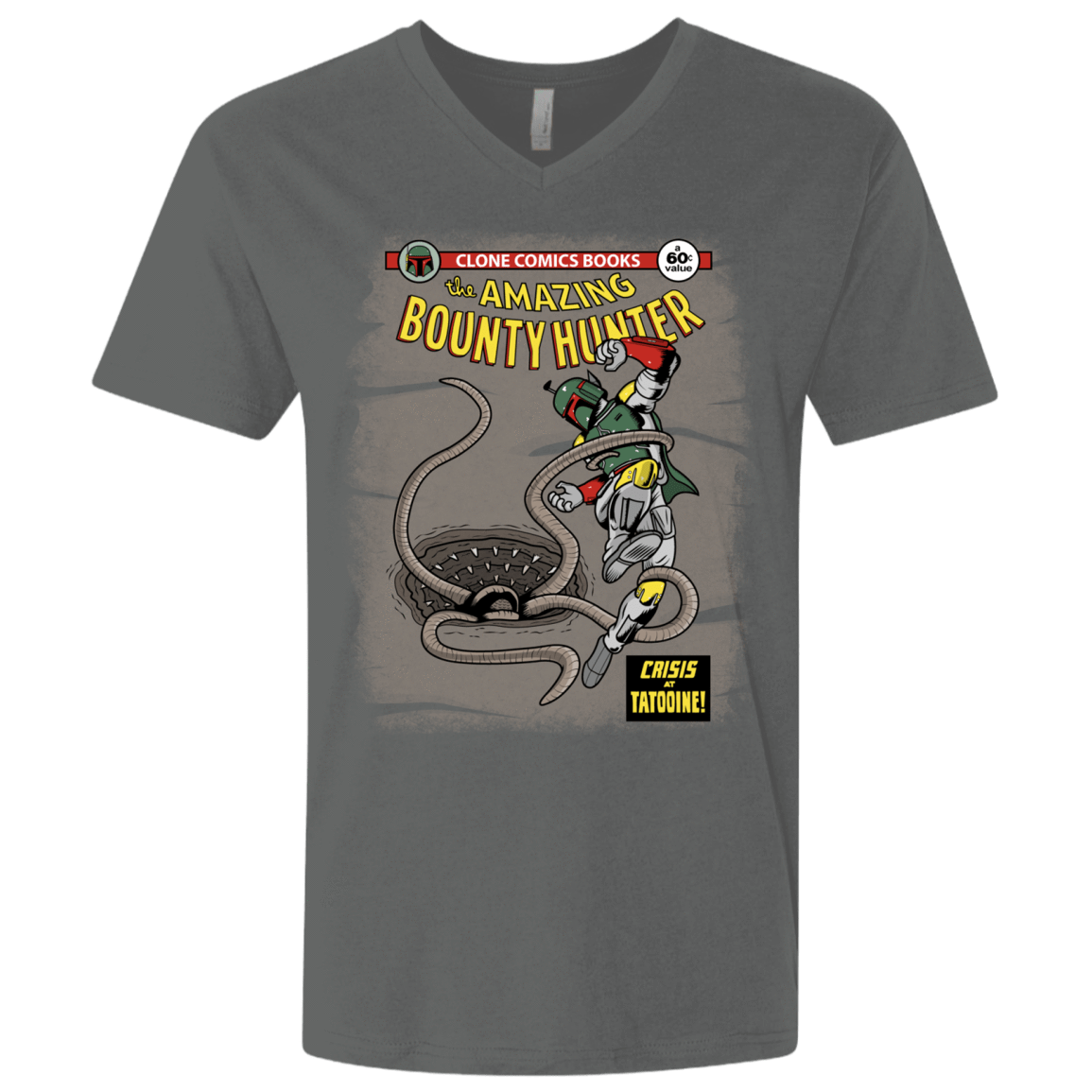 T-Shirts Heavy Metal / X-Small The Amazing Bounty Hunter Men's Premium V-Neck