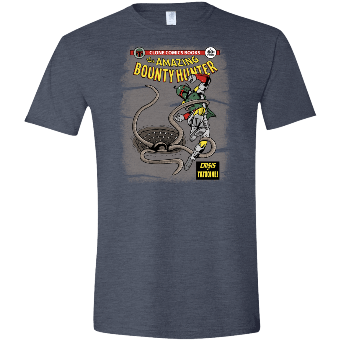 T-Shirts Heather Navy / S The Amazing Bounty Hunter Men's Semi-Fitted Softstyle