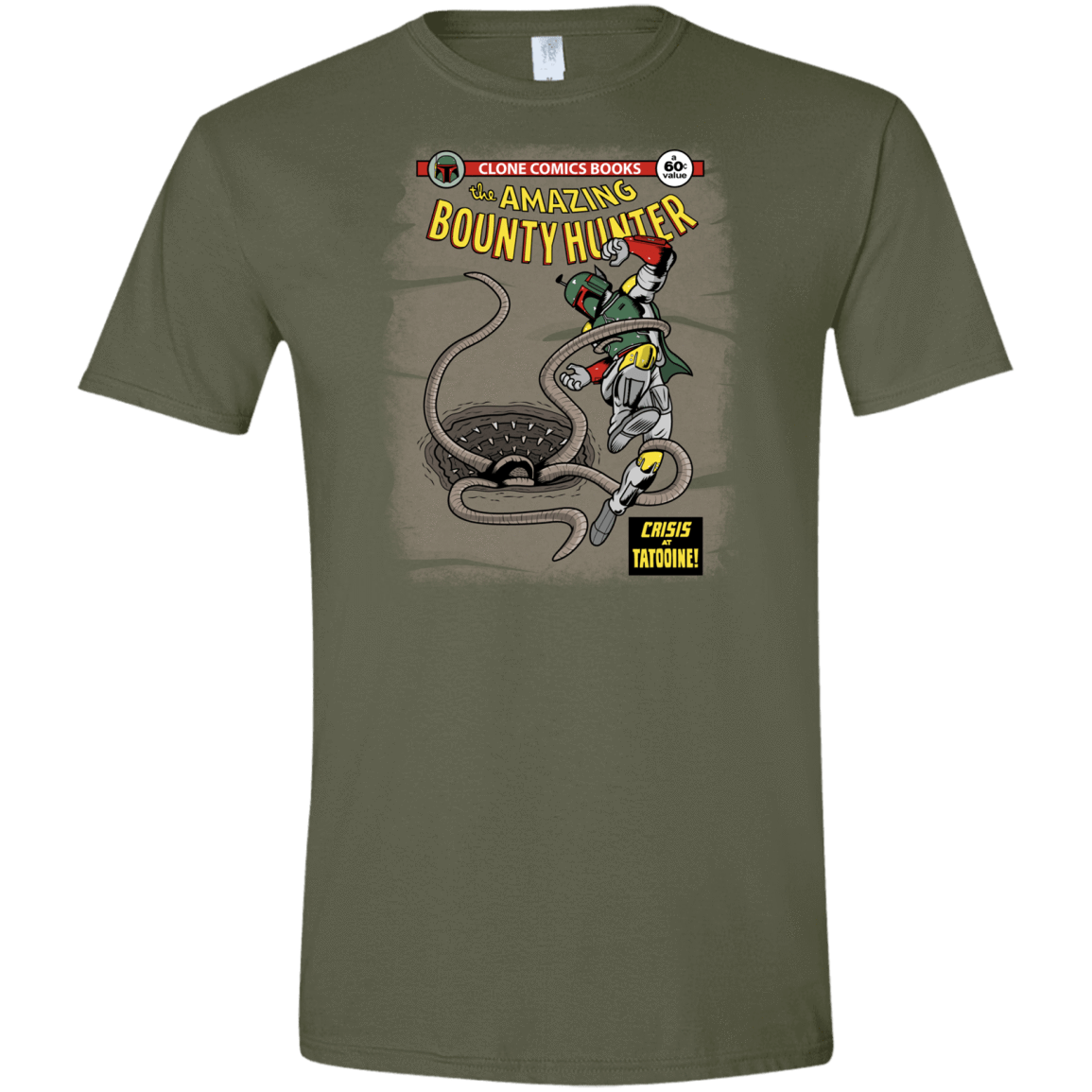 T-Shirts Military Green / S The Amazing Bounty Hunter Men's Semi-Fitted Softstyle
