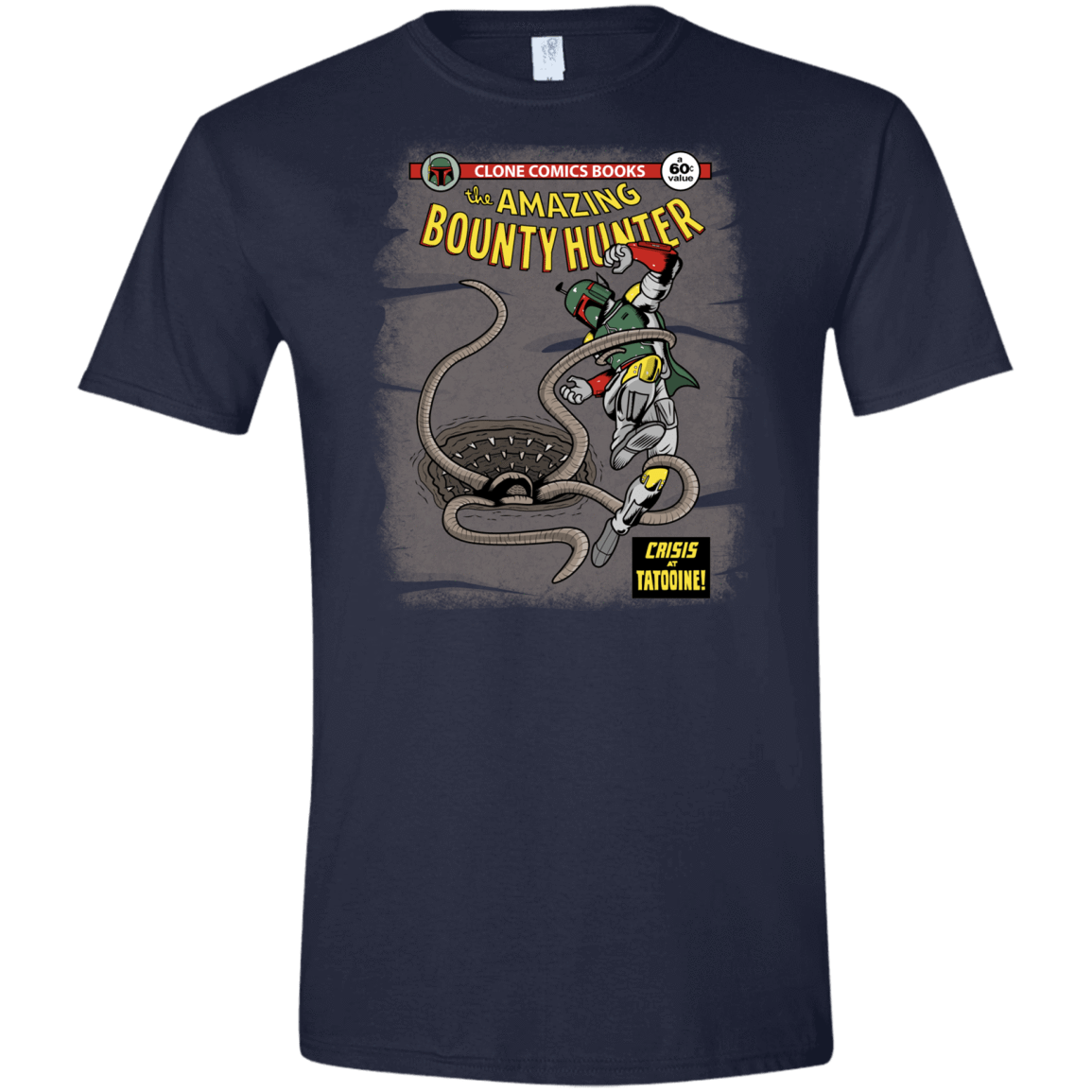 T-Shirts Navy / X-Small The Amazing Bounty Hunter Men's Semi-Fitted Softstyle