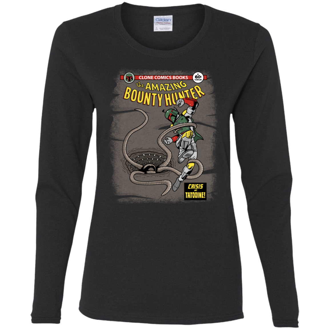 T-Shirts Black / S The Amazing Bounty Hunter Women's Long Sleeve T-Shirt