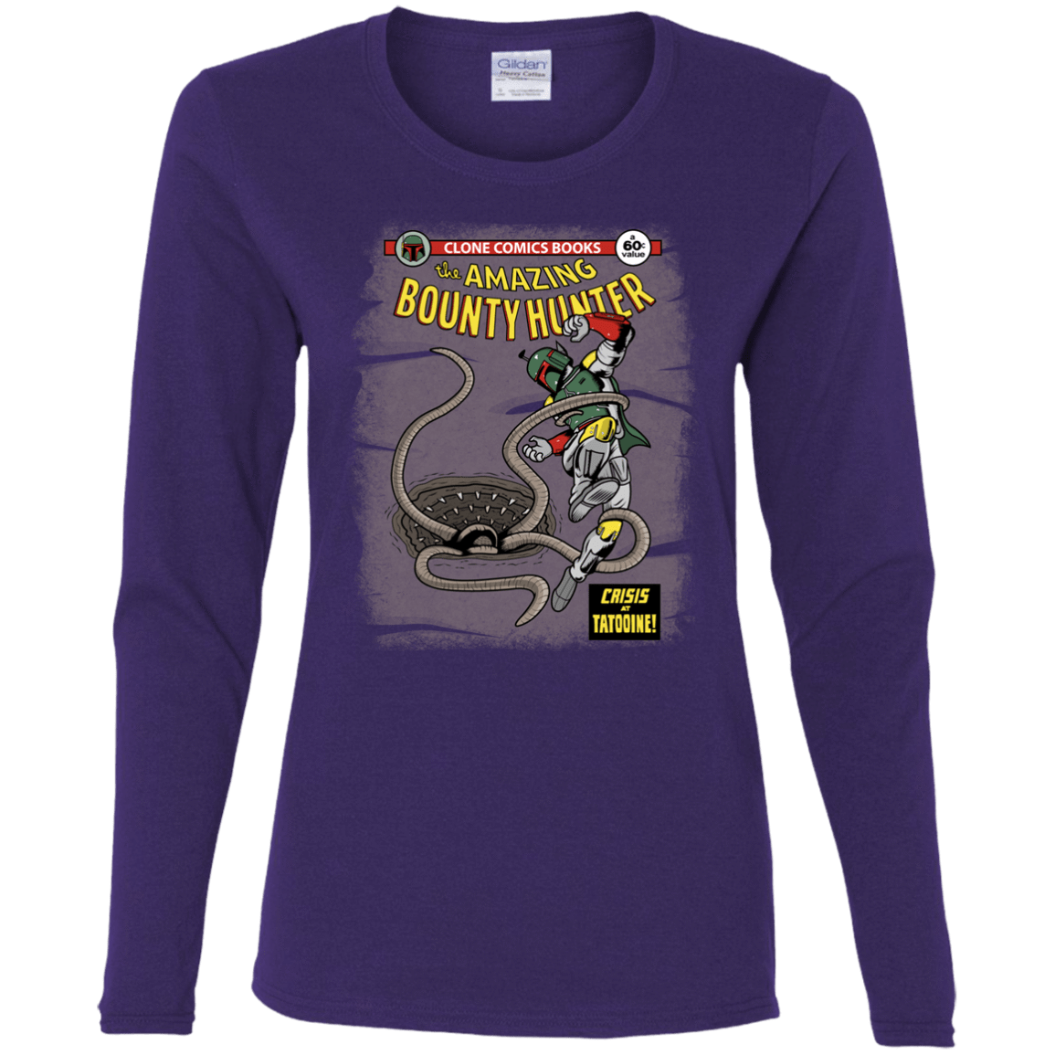 T-Shirts Purple / S The Amazing Bounty Hunter Women's Long Sleeve T-Shirt