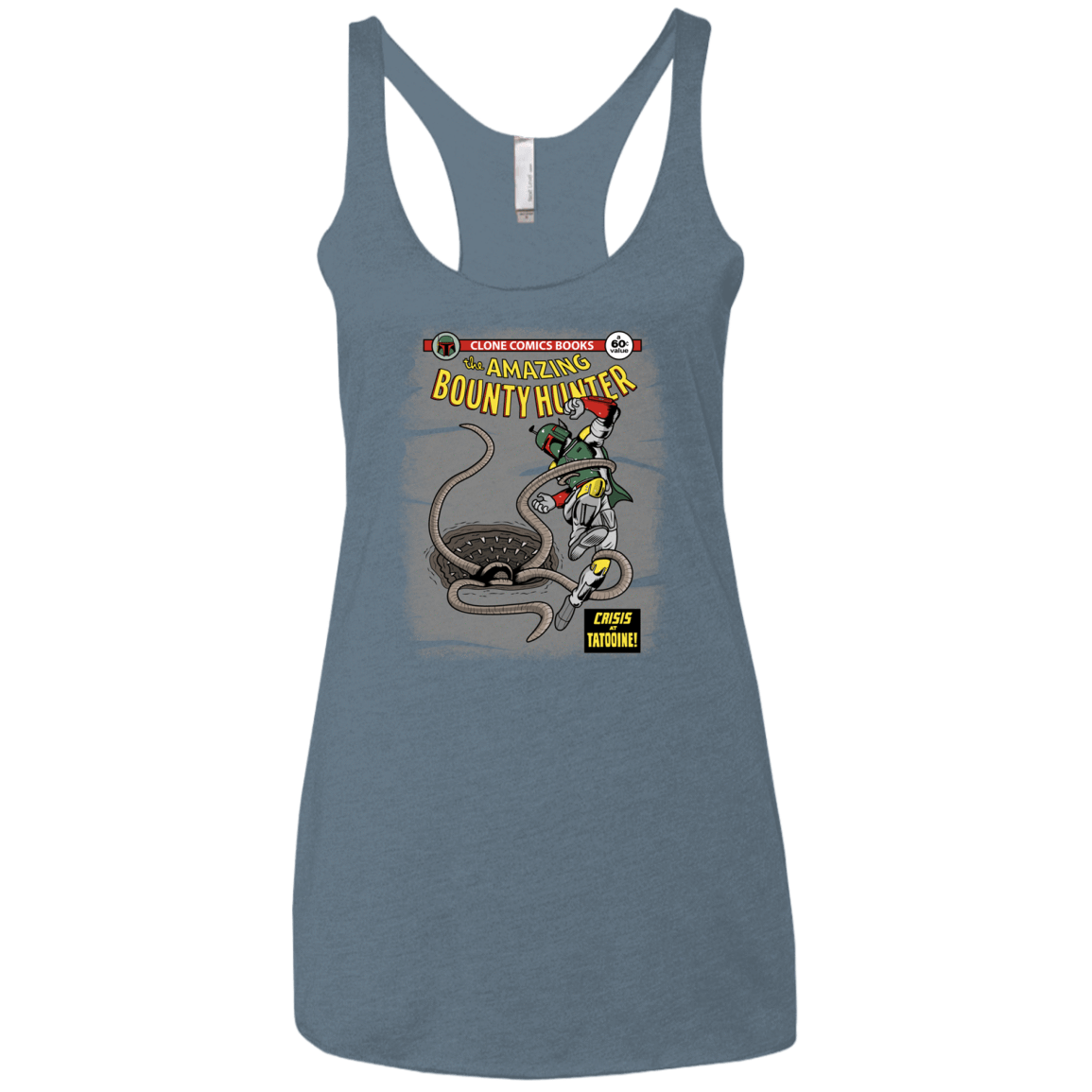 T-Shirts Indigo / X-Small The Amazing Bounty Hunter Women's Triblend Racerback Tank