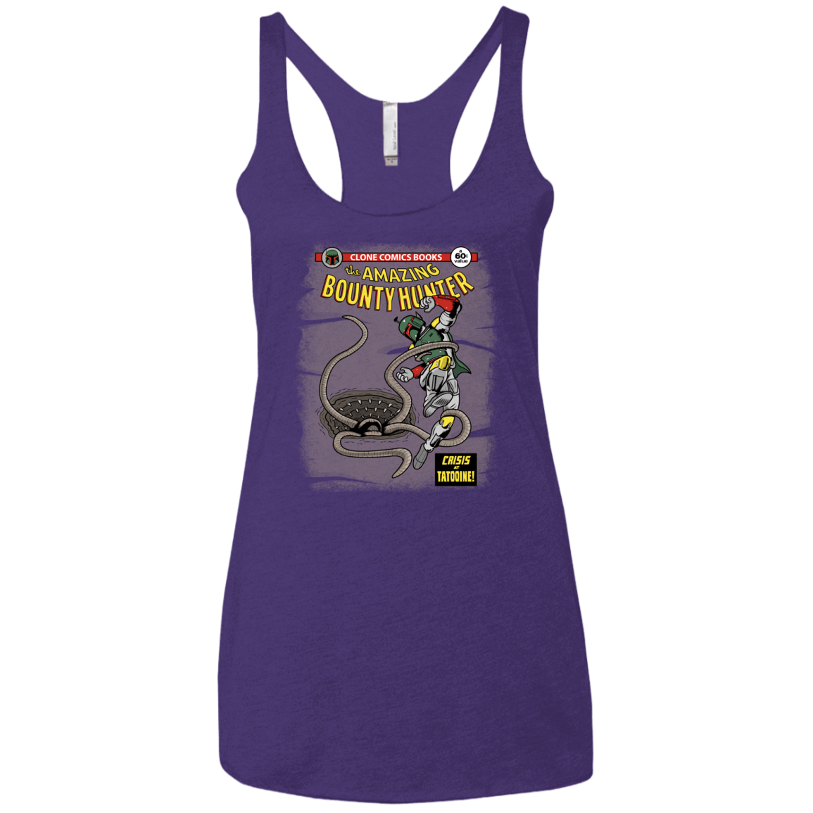 T-Shirts Purple Rush / X-Small The Amazing Bounty Hunter Women's Triblend Racerback Tank