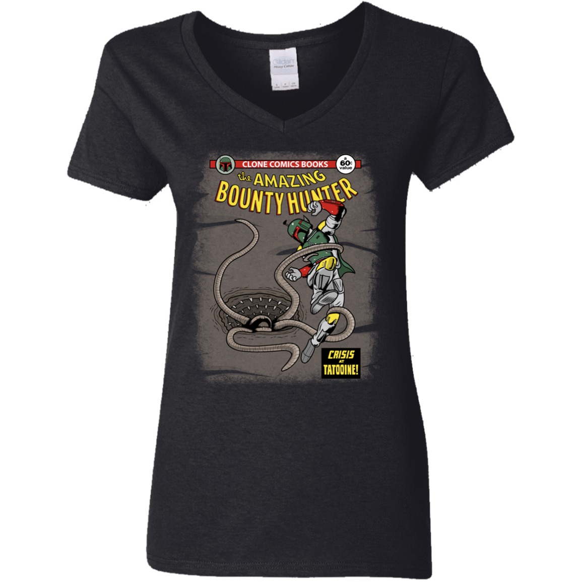 T-Shirts Black / S The Amazing Bounty Hunter Women's V-Neck T-Shirt