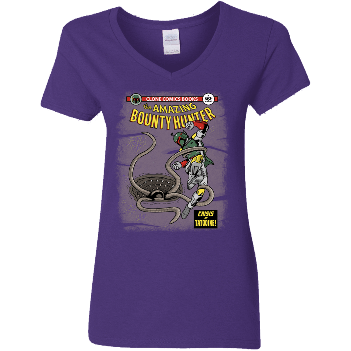 T-Shirts Purple / S The Amazing Bounty Hunter Women's V-Neck T-Shirt