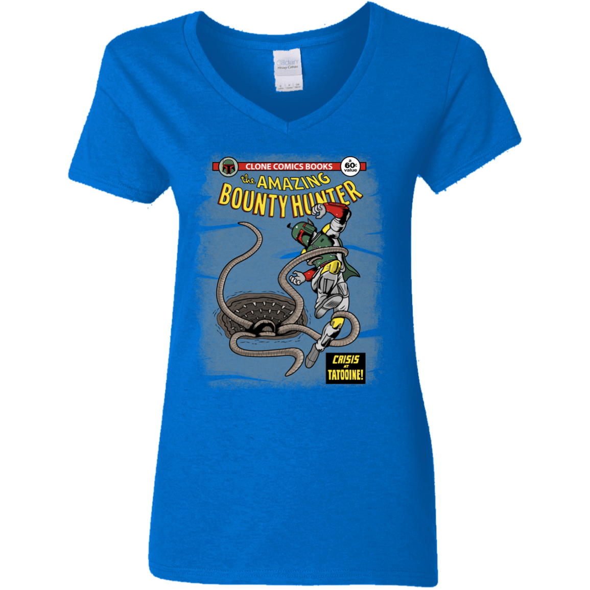 T-Shirts Royal / S The Amazing Bounty Hunter Women's V-Neck T-Shirt