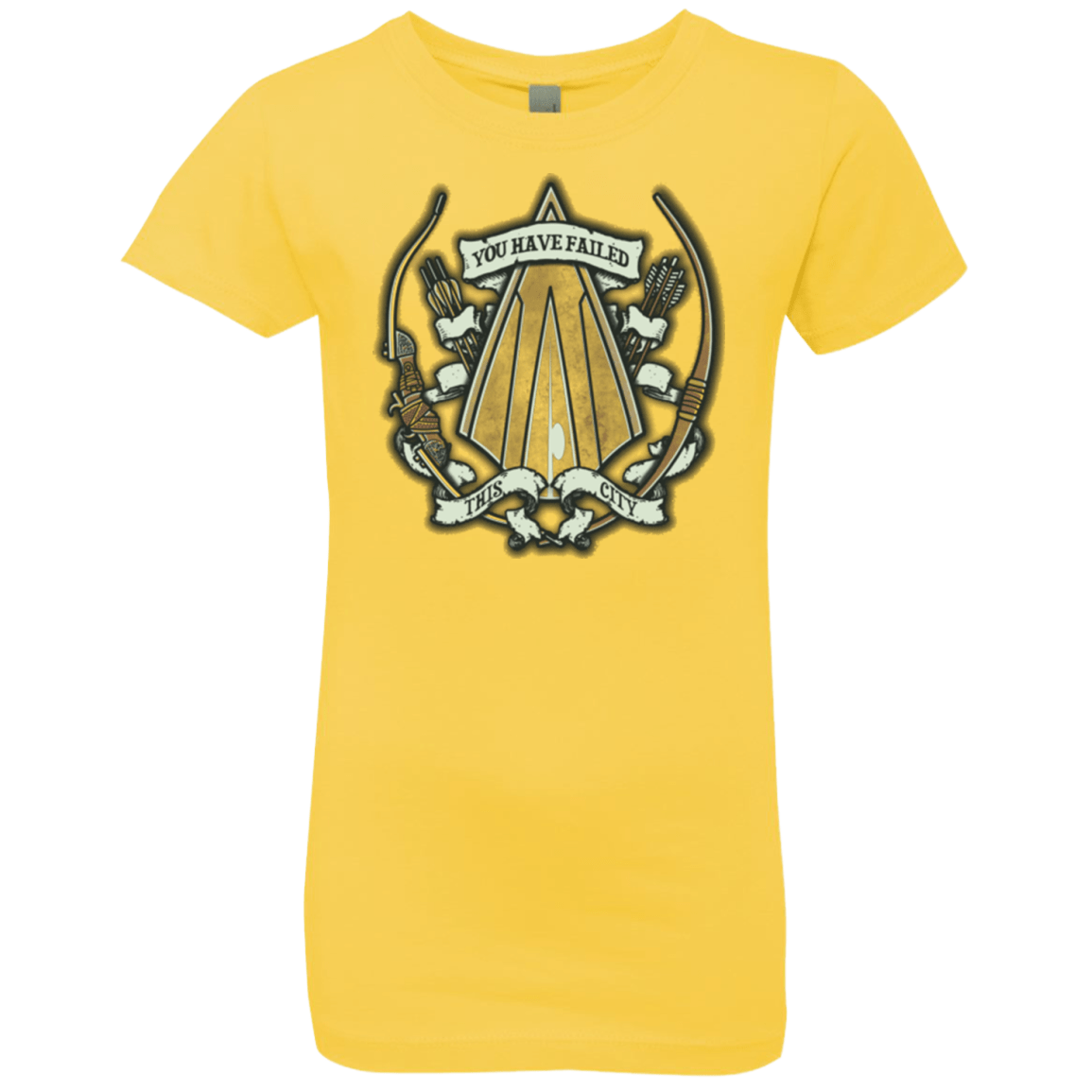 T-Shirts Vibrant Yellow / YXS The Arrow Crest Girls Premium T-Shirt