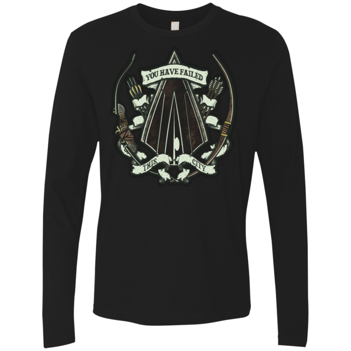 T-Shirts Black / Small The Arrow Crest Men's Premium Long Sleeve