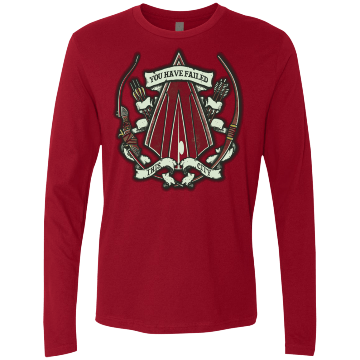 T-Shirts Cardinal / Small The Arrow Crest Men's Premium Long Sleeve