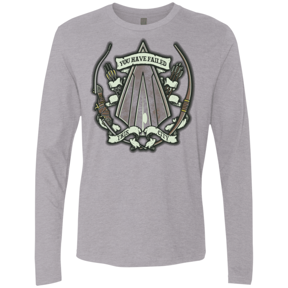T-Shirts Heather Grey / Small The Arrow Crest Men's Premium Long Sleeve