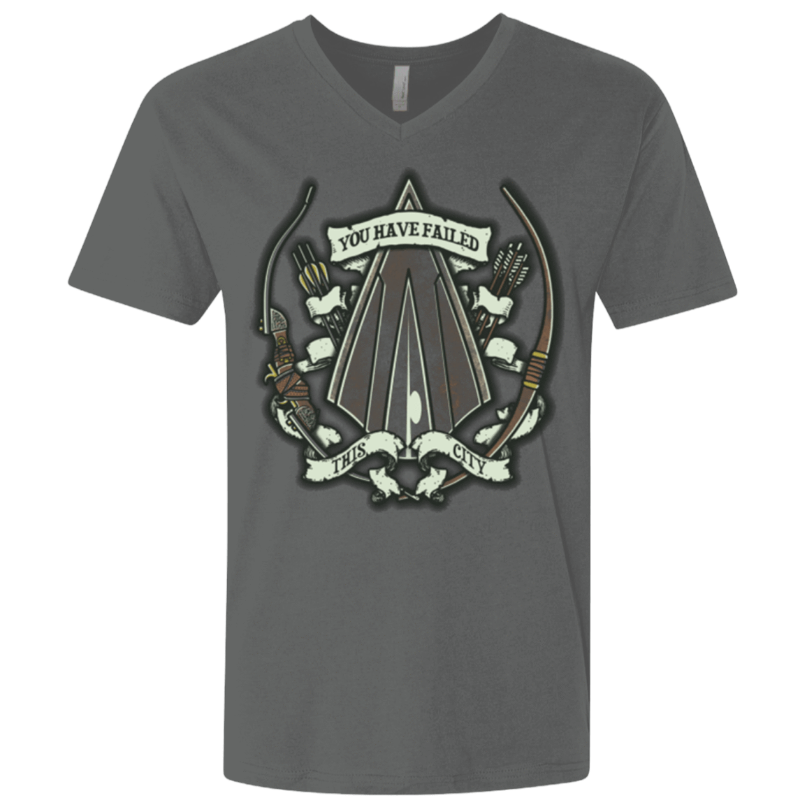 T-Shirts Heavy Metal / X-Small The Arrow Crest Men's Premium V-Neck