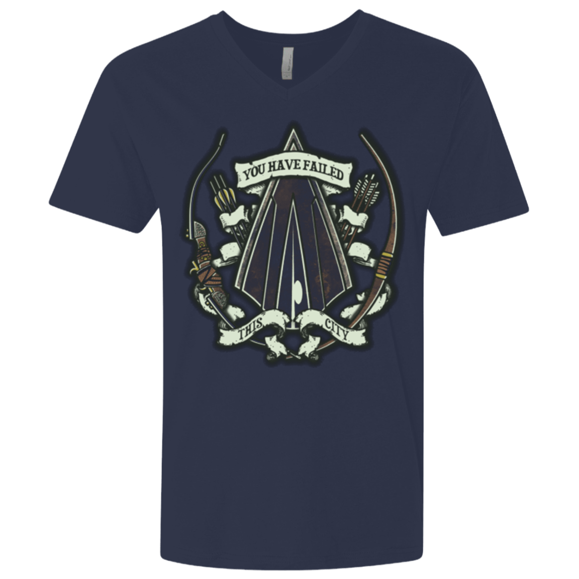T-Shirts Midnight Navy / X-Small The Arrow Crest Men's Premium V-Neck