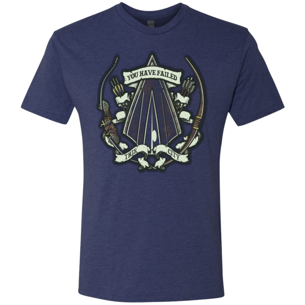T-Shirts Vintage Navy / Small The Arrow Crest Men's Triblend T-Shirt