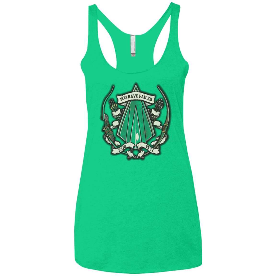 T-Shirts Envy / X-Small The Arrow Crest Women's Triblend Racerback Tank