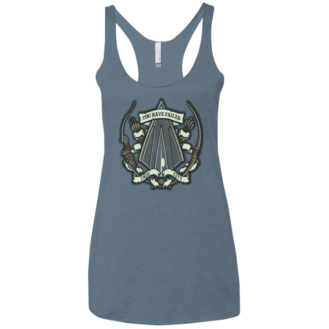T-Shirts Indigo / X-Small The Arrow Crest Women's Triblend Racerback Tank