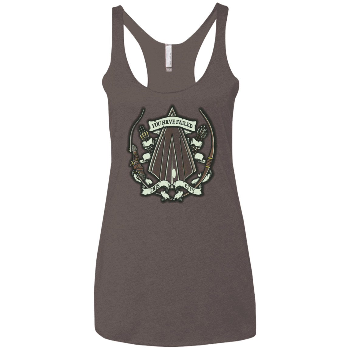 T-Shirts Macchiato / X-Small The Arrow Crest Women's Triblend Racerback Tank