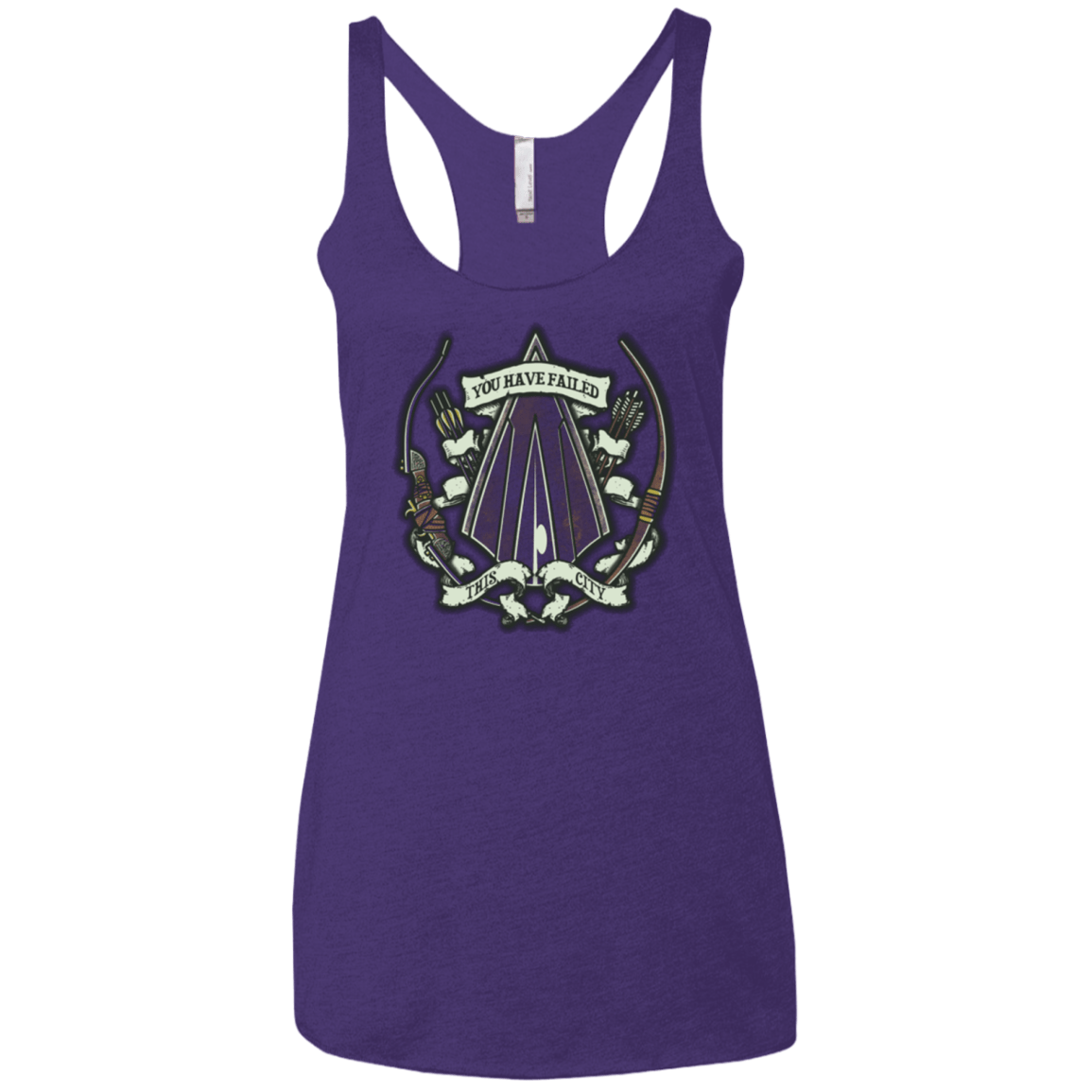 T-Shirts Purple / X-Small The Arrow Crest Women's Triblend Racerback Tank