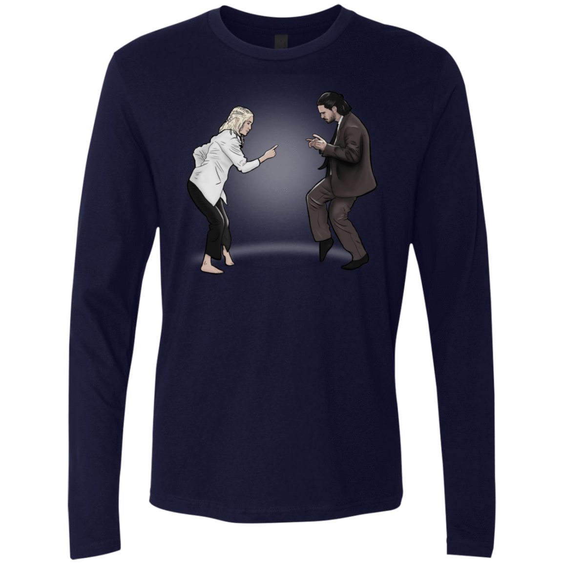T-Shirts Midnight Navy / S The Ballad of Jon and Dany Men's Premium Long Sleeve