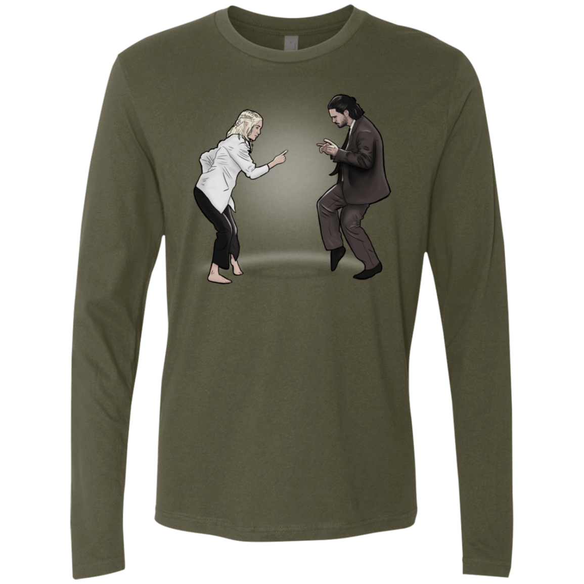 T-Shirts Military Green / S The Ballad of Jon and Dany Men's Premium Long Sleeve