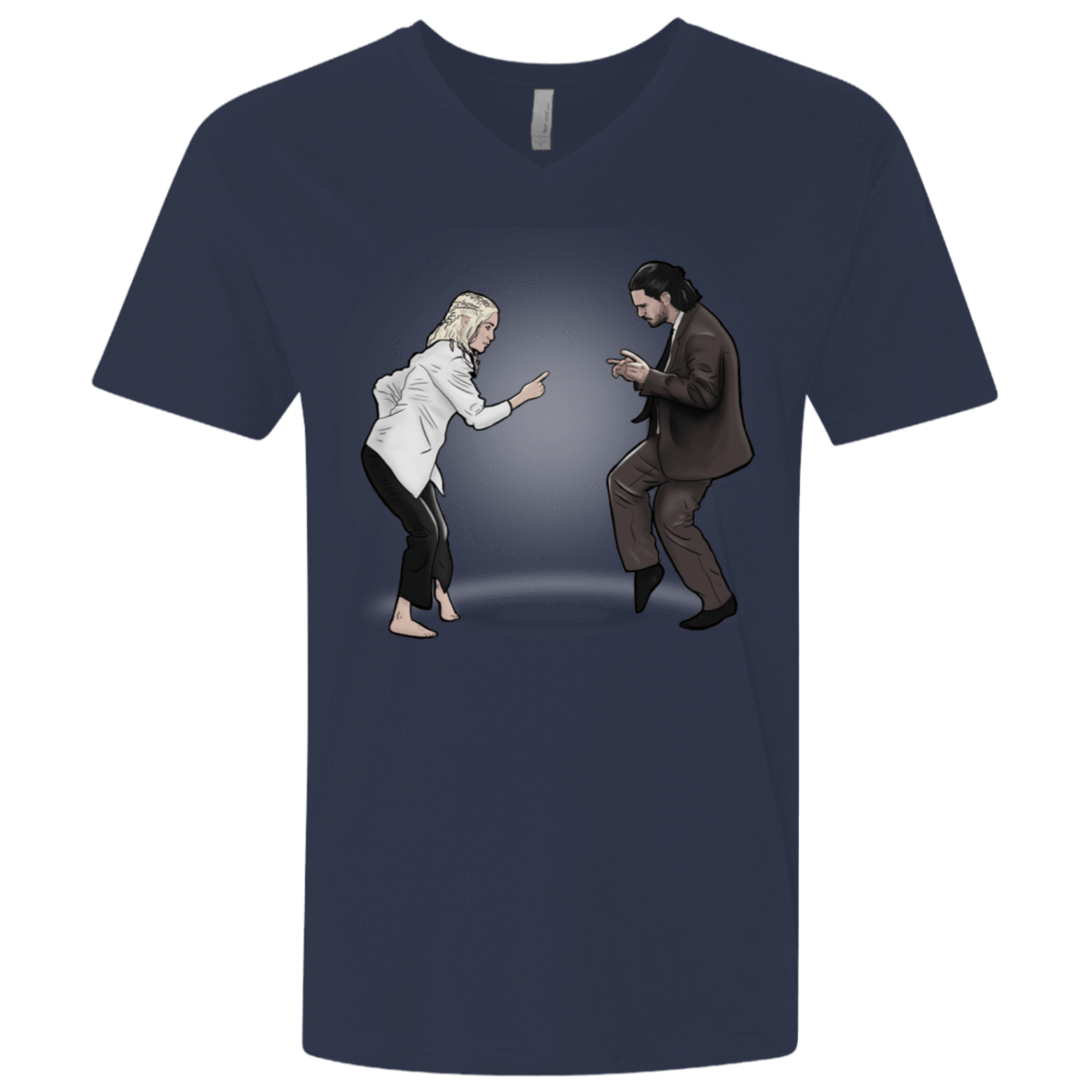 T-Shirts Midnight Navy / X-Small The Ballad of Jon and Dany Men's Premium V-Neck