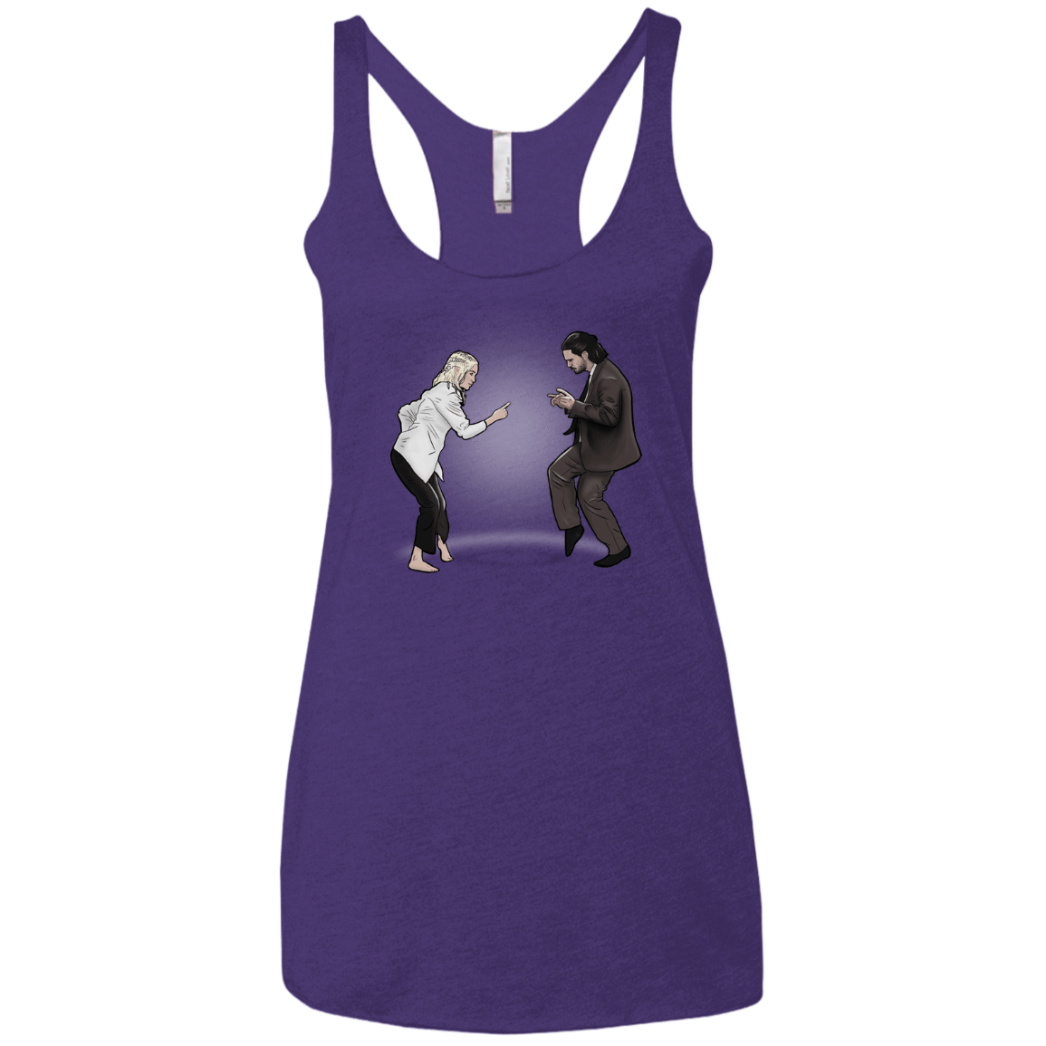 T-Shirts Purple Rush / X-Small The Ballad of Jon and Dany Women's Triblend Racerback Tank