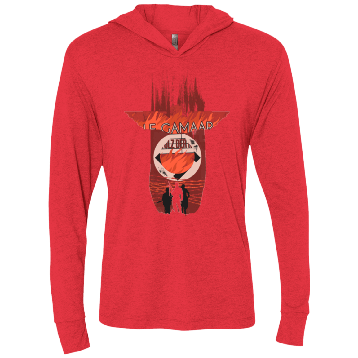 T-Shirts Vintage Red / X-Small The Basterds Triblend Long Sleeve Hoodie Tee