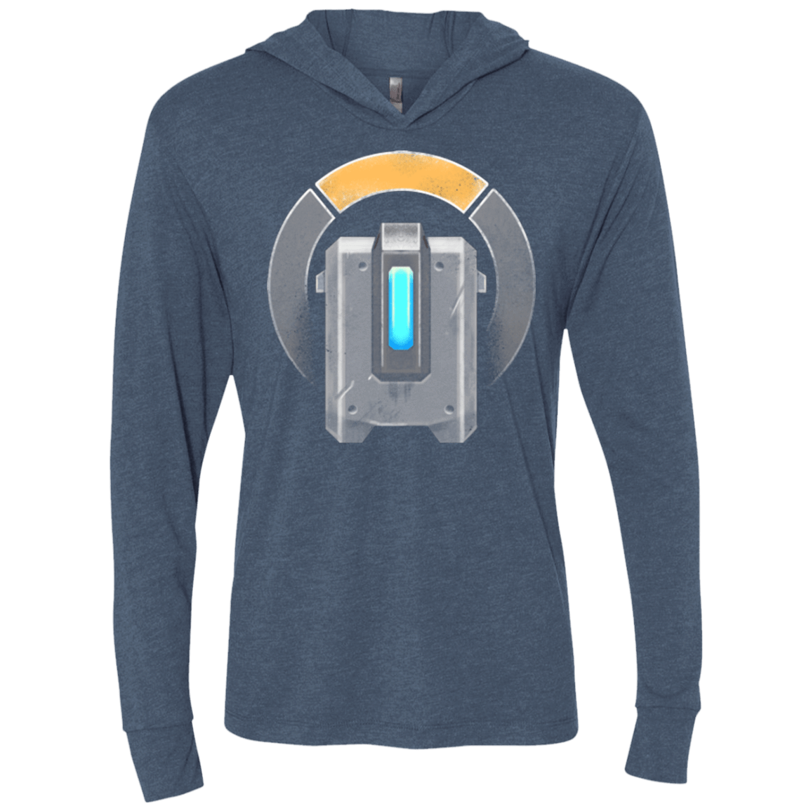 T-Shirts Indigo / X-Small The Battle Automaton Triblend Long Sleeve Hoodie Tee