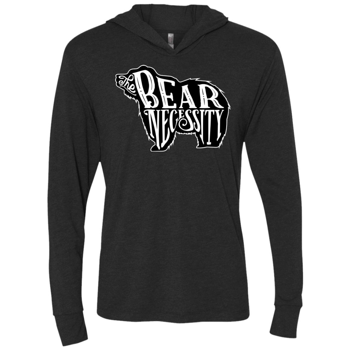 T-Shirts Vintage Black / X-Small The Bear Necessity Triblend Long Sleeve Hoodie Tee