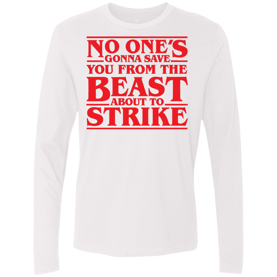 T-Shirts White / Small The Beast Men's Premium Long Sleeve